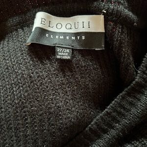Eloquii black sweater with puffy sleeves